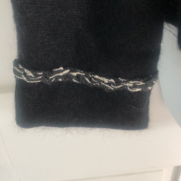 Unique Handwoven Black Jacket in Wool Mohair by Elisabeth Jonsson Brown  Size 6 - Picture 4 of 6